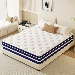 SEEUO 10/12/14 Inch Hybrid Mattress in a Box, Medium Firm Gel Memory Foam & Pocket Coils, Pressure Relief, Lumbar Support & Motion Isolation, Twin Full Queen King