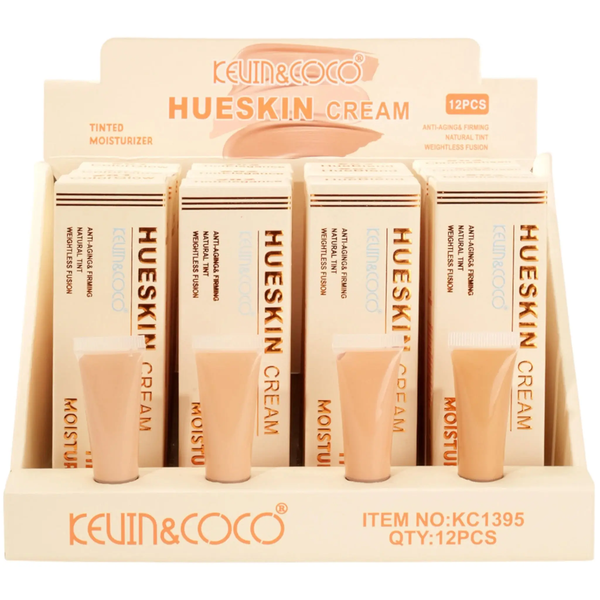 Kevin & Coco Hueskin Bb Cream Tinted Moisturizer - Wholesale Display 12 Units (KC1395)