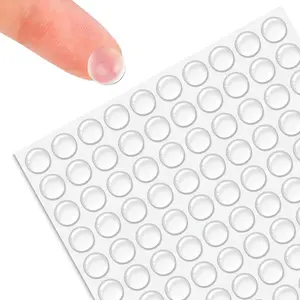 128 count Self Adhesive Cabinet Door Bumpers 1/2",  Clear Rubber Bumpers - Cabinet Door Damper, Adhesive Rubber  Pads, Cabinet Door Stops, Cabinet Stoppers Rubber