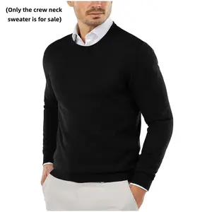 Limited time clearance men's round neck sweater slim fit lightweight sportswear knitted pullover basic styleRAIMENTRY