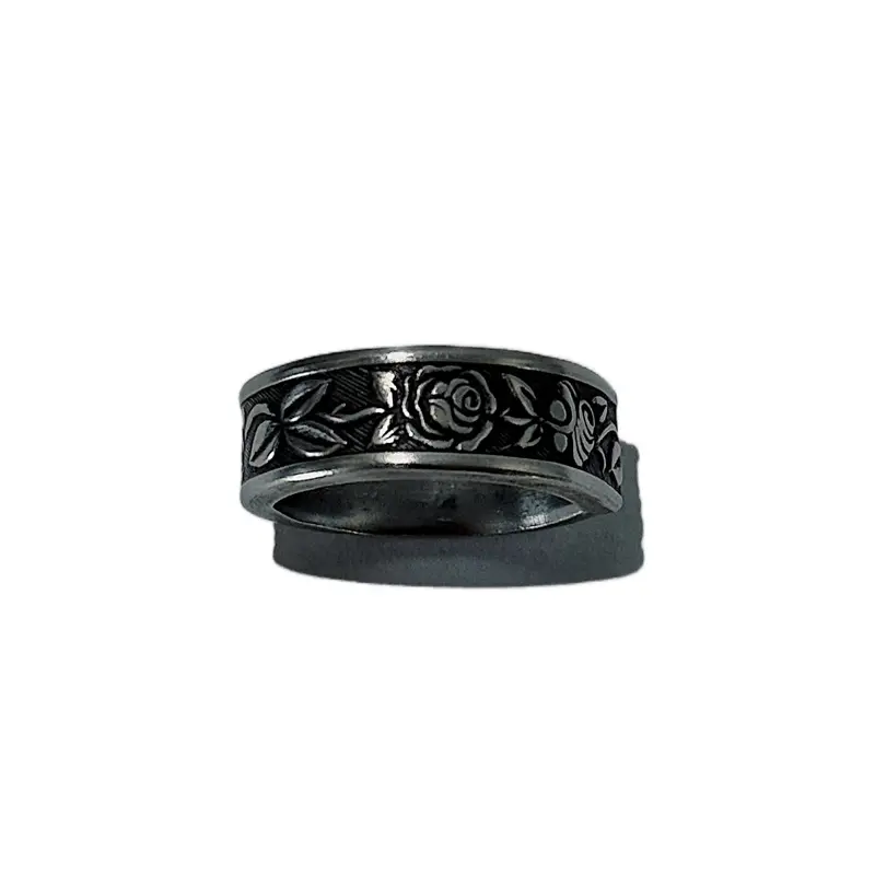 Dark Orchid | Spoon Ring - Stainless Steel - Handmade (Limited Collection) Elegance Jewelry