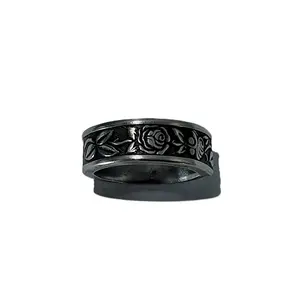 Dark Orchid | Spoon Ring - Stainless Steel - Handmade (Limited Collection) Elegance Jewelry