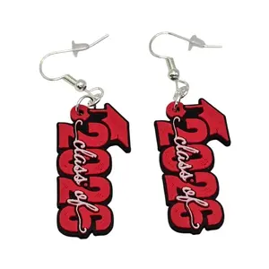 Class of 2026 Earrings Customizable Graduation Gift for Seniors Personalized School Year Keepsake Tassel Charm Accessory