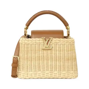 Pre-owned Louis Vuitton Wicker Shoulder Bags Capucines BB Rattan Handbag