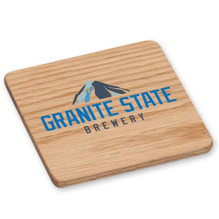 Square Wood Coaster - 4"x 4" #CSTWSQ Min 1