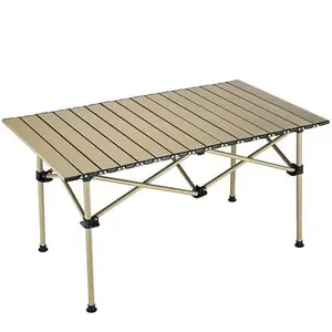 Multifunctional Folding Camping Table, Sturdy Portable Outdoor Table for Backyard, Picnic, Hiking and Party