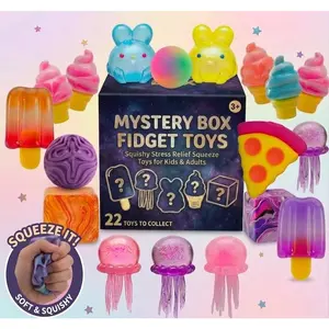 22 Pcs Mystery Box Squishy Fidget Toys - Surprise Squeeze Set