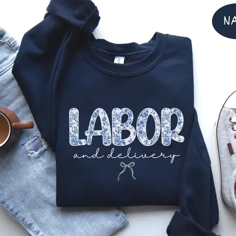 Labor and Delivery Nurse Sweatshirt LD Nurse Shirt L and D Grad Gifts New Nursery RN Graduation Tshirt Mother Baby Nursing Student Crewnecks