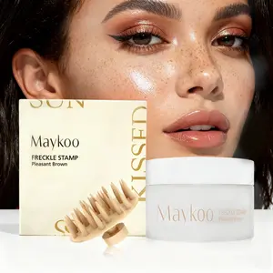 MAYKOO Freckles Stamp Marker, Freckle Cushion Natural like Freckle Makeup Fake Freckles Pen, Waterproof Long Lasting Quick Dry, Fake Freckles Stamp Air Cushion, Smooth, Sensitive, Compact, Brown, 15g, Gentle, High Quality Cosmetics