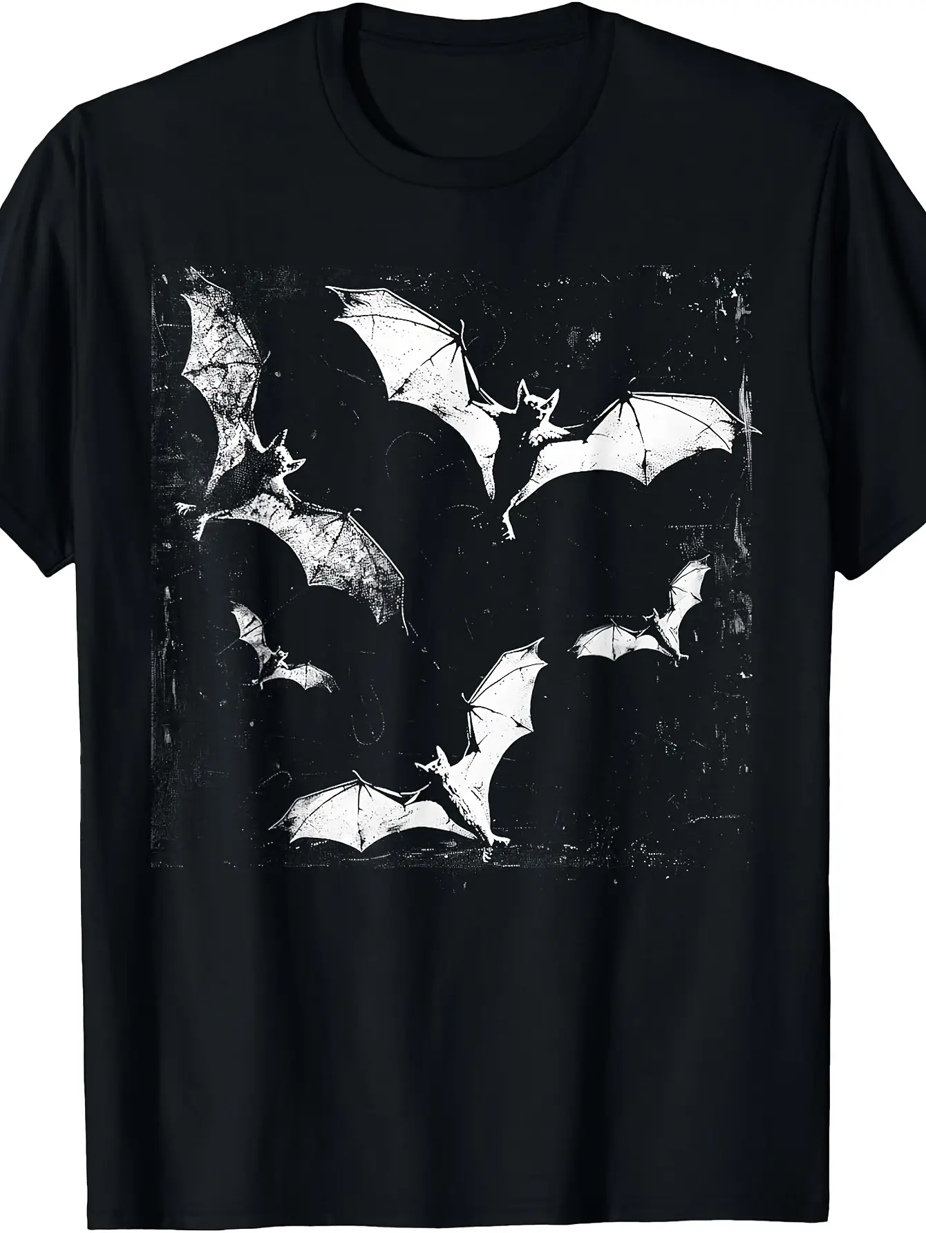 Gothic Vampire Bats T-Shirt - Retro Bat  Vampire G unisex soft cotton short sleeve t shirt, vintage graphic casual tee for men women teens, perfect birthday holiday gift for camping travel gym daily street  wear