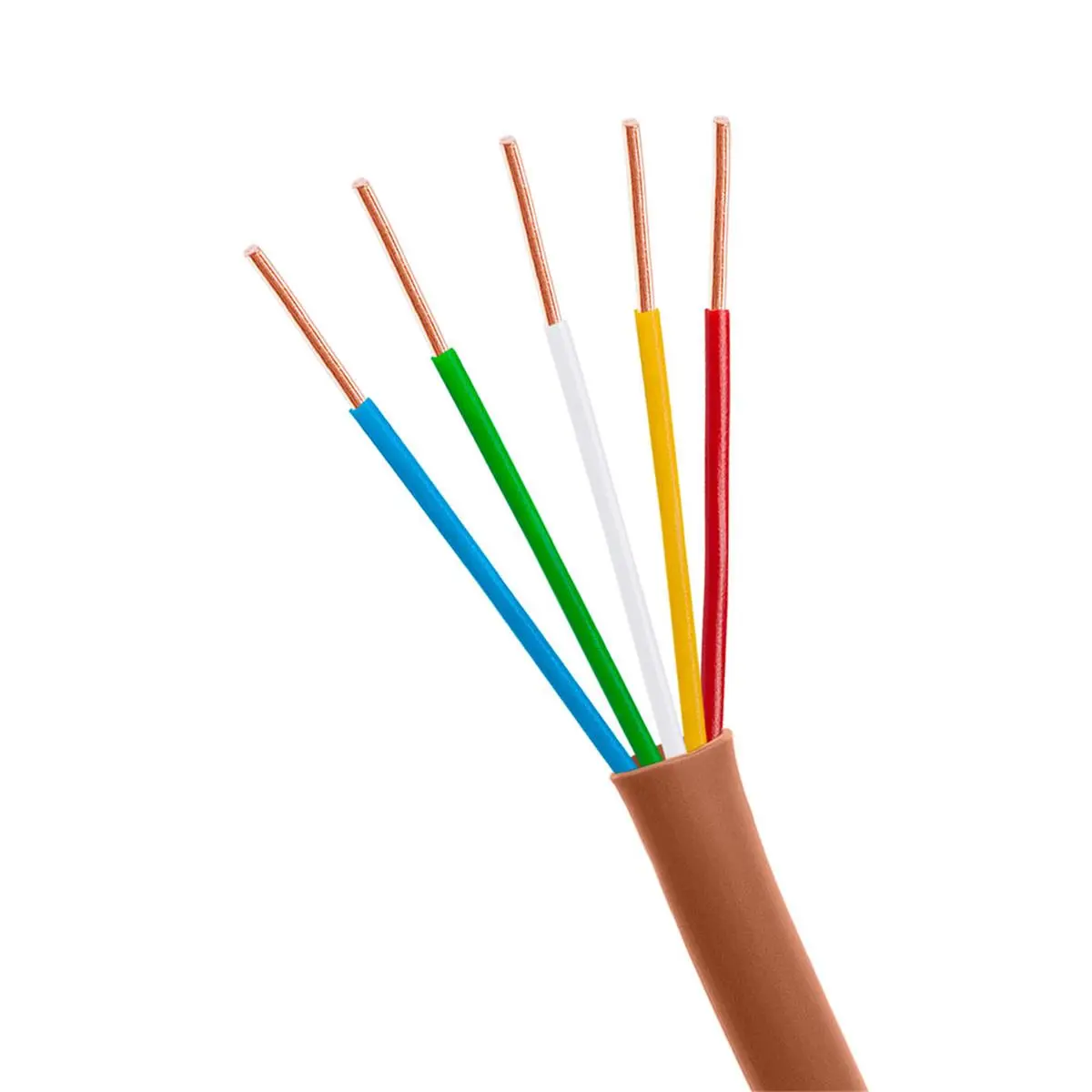 212 MAIN Unshielded 18AWG 5-Conductor Copper Vinyl Wrap Thermostat Wire - 500 ft, Residential HVAC Control Cable, Red, Vinyl Wrap Cables
