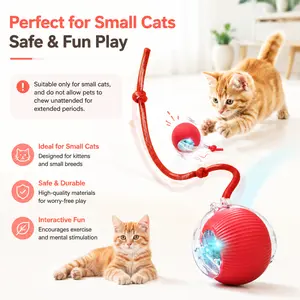 Electric Dog & Cat Interactive Ball Toy - Indoor Intelligent Rolling Pet Toy for Small and Large Dogs & Cats