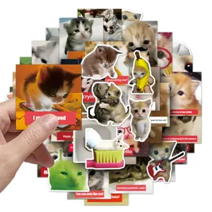 Cute 50pcs Stickers Set – Funny Cartoon & Animal Characters for Notebook Bag or Gift Featuring Adorable Cat Designs Easter