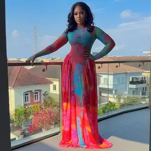 Autumn and winter clothing 2026 new Dresses For Women Round Neck Long Sleeve High Waist Dress Fashion