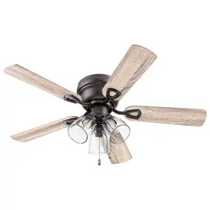 Portage Bay Renton Ceiling Fan with 5 Reversible Blades and Motor, 42", Bronze