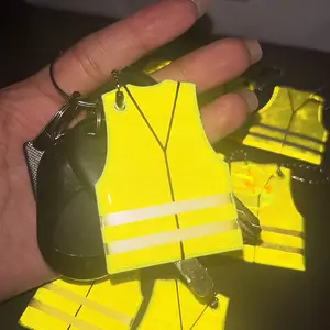 25 Piece Reflective Keychains Set, PVC Material, Nighttime Keychain, Backpack Pendant, Outdoor Night Cycling Accessory Fashion Jewelry, Keychain Parking Key