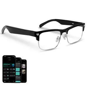 AI Translation Smart Glasses for Men Women Powered by ChatGPT 164 Languages Bluetooth Translator Glasses with Speaker No Subscription Smart Glasses with Anti-Blue Light for Work Travel