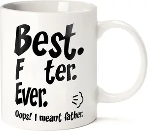 Fathers Day Funny Gifts for Dad Husband Him from Daughter Son Kids Wife - 11 OZ Ceramic Coffee Mug - Stocking Stuffers for Christmas Xmas,Birthday, Anniversary Gag Presents Ideas for PaPa Step Dad