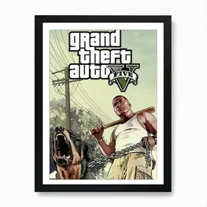 GTA Video Game Wall Poster, Grand Theft Auto Artwork Print, Retro Gaming Room Decor, Aesthetic Bedroom Gift for Gamers