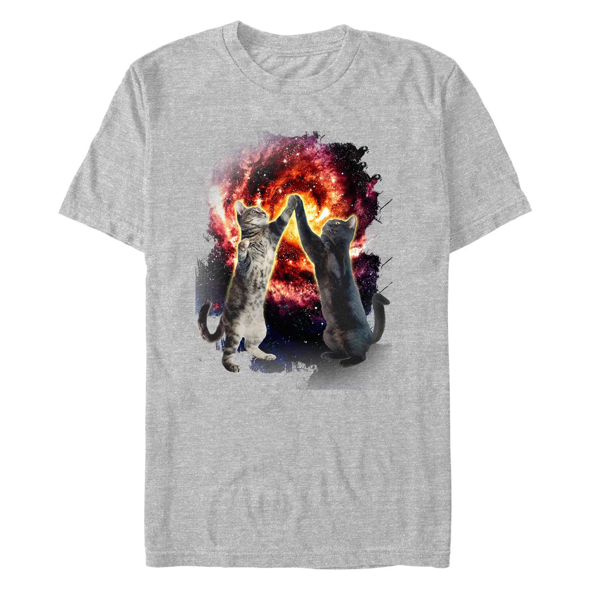 Men's Lost Gods Cat High-Five Galaxy T-Shirt