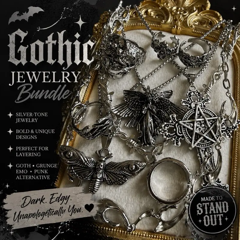 Y2K Grunge / Goth Jewelry Bundle