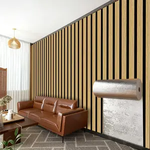 Self-Adhesive Foam Wallpaper Roll, Wood Grain Pattern Straight Line Style, Easy Removal & Installation, Modern Home Decor, Living Room Wall, Wallpaper Designs