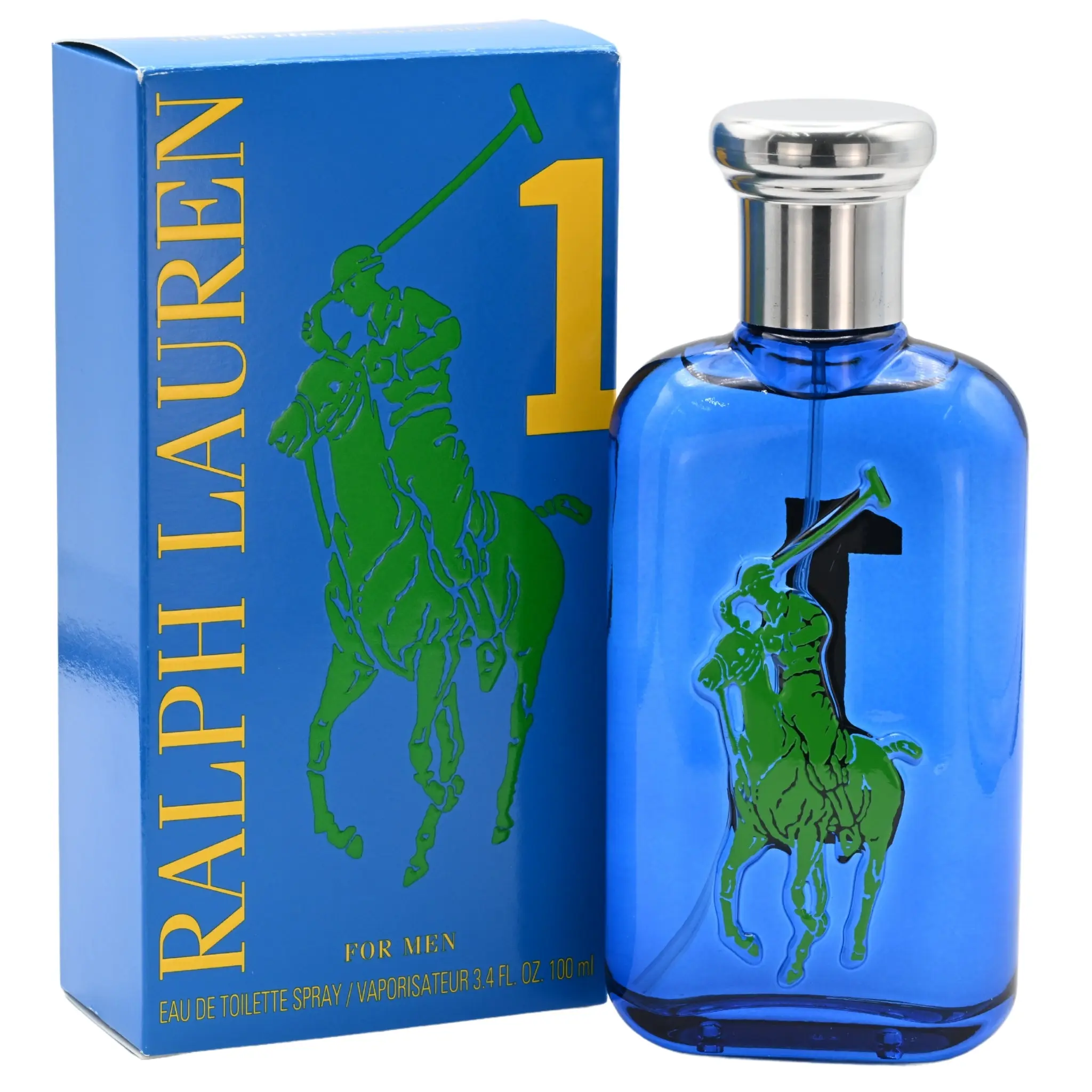 Ralph Lauren Big Pony #1 Blue Men's Eau de Toilette (EDT) Men's Cologne Spray, 3.4 fl oz - Citrus Zest, Fruit, Woody Aromatic Scent Fragrance, New In Box, Ideal Dad Gift