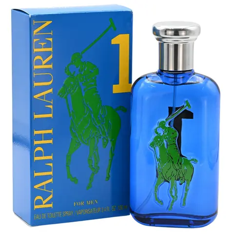 Ralph Lauren Big Pony #1 Blue Men's 3.4 fl oz Eau de Toilette Spray, Citrus-Woody Fruity Scent with Lime, Grapefruit & Oak Warmth - Cologne Fragrance Spray, Bottle Men's Fragrance, Ideal Dad Gift