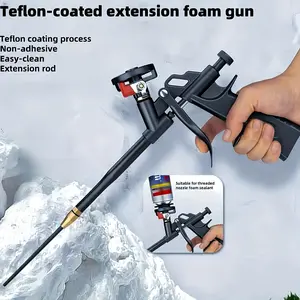 Professional Foam Spray Caulking Gun Upgrade Version, Extended Rod Design, Full Metal Trigger Pump, Easy Clean, Ergonomic, Home Decoration