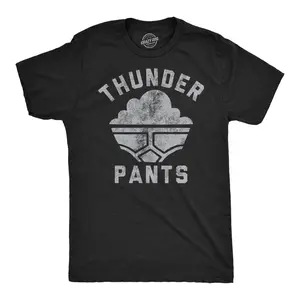 Mens Funny T Shirts Thunder Pants Sarcastic Poop Graphic Novelty Tee for Men Mens Funny T Shirts Cool Vintage Fashion T-Shirt Gift Classic Menswear Sarcastic Apparel for Men Funny Adult Humor Short Sleeve Black -