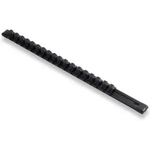 3/8-Inch Drive  Alloy Socket Organizer, Heavy Duty Socket Racks, Socket Holder Kit 3/8-Inch x 18 Clips (Black)