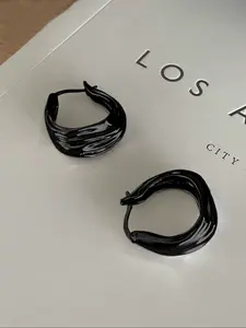 Elegant Copper Ear Cuffs for Women, Punk Style Earrings, Irregular Geometric Design, Fashionable and Simple, Perfect for Daily Wear and Parties, Hoop Earrings, Hoop Jewelry