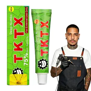 TKTX Tattoo Numbing Cream 75% Upgrade Edition - Fast-Acting Pain Relief Cream for Tattoos, Waxing, Microneedling , Lecithin-Based 10g