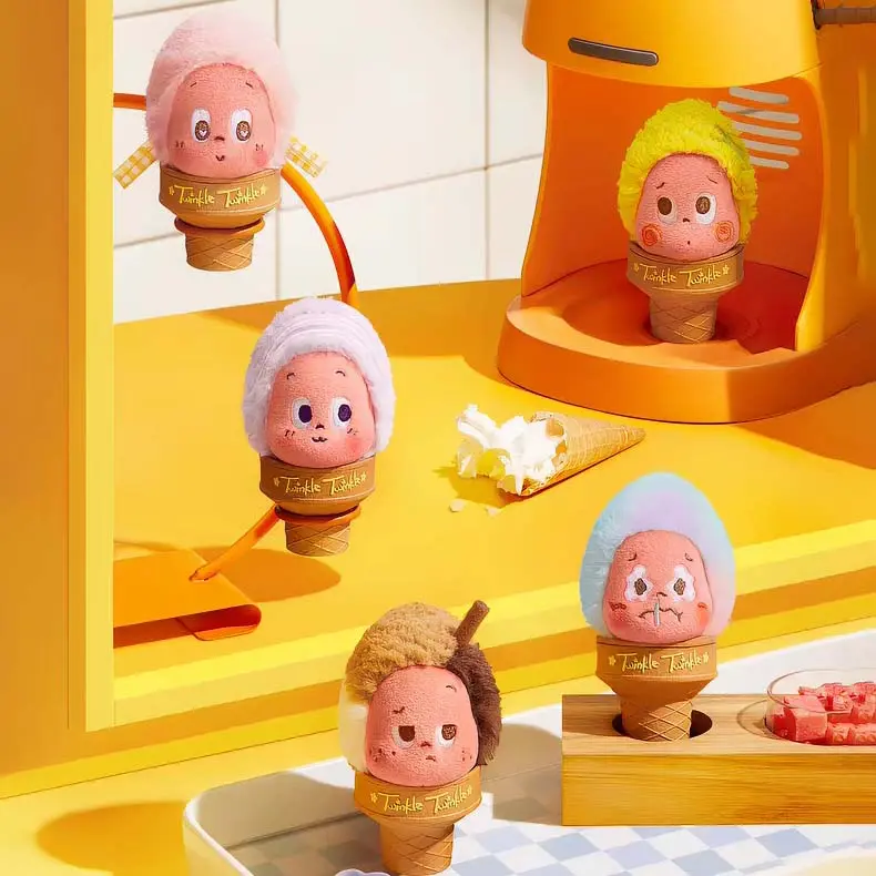 POP MART Moon Gelato Series Ice Cream Plush Pendant Collectible Blind Pack, Mystery Collectible Blind Box [1]