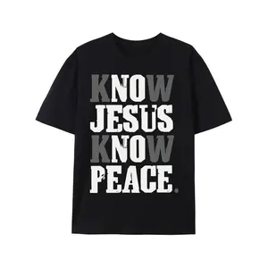 Ootd T Shirt Know Jesus Know Peace T-shirt Believe in God Christian Christ Religious T-shirt