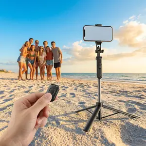 Selfie Stick Tripod, All in One Extendable Phone Tripod with Wireless Remote, Portable Travel Tripod Stand for Live Streaming, Video Recording, Group Photo, Vlog, Compatible with iPhone 15 14 13 12 Pro Max Android Samsung#mother's day gifts