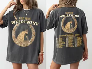 Comfort Colors Lainey Wilson Shirt Whirlwind World Tour 2025 T-shirt Lainey Wilson Concert 2025 Sweatshirt Country Music Hoodie Gift For Fans