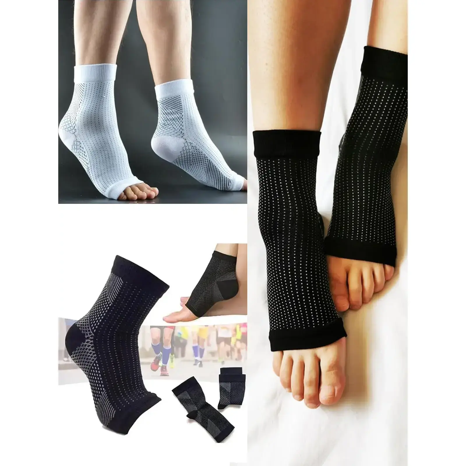 2 pairs of plantar fasciitis relief compression socks for men and women arch support anti fatigue open toe socks yoga gym cycling runningRAIMENTRY 2 pairs of plantar fasciitis relief compression socks for men and women arch support anti fatigue open toe socks yoga gym cycling runningRAIMENTRY