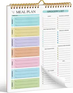 2026 upgraded version Weekly Meal Planner with Grocery List, Magnetic Fridge Planner, 50 Tear-Off Sheets, 5.83 x 8.54 Inch Meal Prep Pad, Wall-Mountable Kitchen Planner with To-Do List and Daily Schedule For New Year's meal planning
