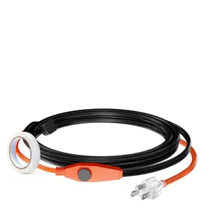 VEVOR Pipe Heating Cable, 6FT 7W/FT Heat Tape for Pipes with Built-in Thermostat, Water Pipe Heat Cable Protects PVC Hose, Metal and Plastic Pipe from Freezing