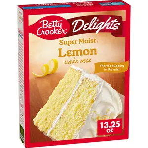 Betty Crocker Delights Super Moist Lemon Cake Mix with Pudding in the Mix 13.25 oz Box