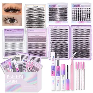 Mix Eyelash Gift Set 6 Boxes, Various Lengths, D Curl, Large Capacity, DIY False Lashes, Natural Soft, Includes Glue Layer, Tweezers Brush, Cosmetic Eyelash Extension