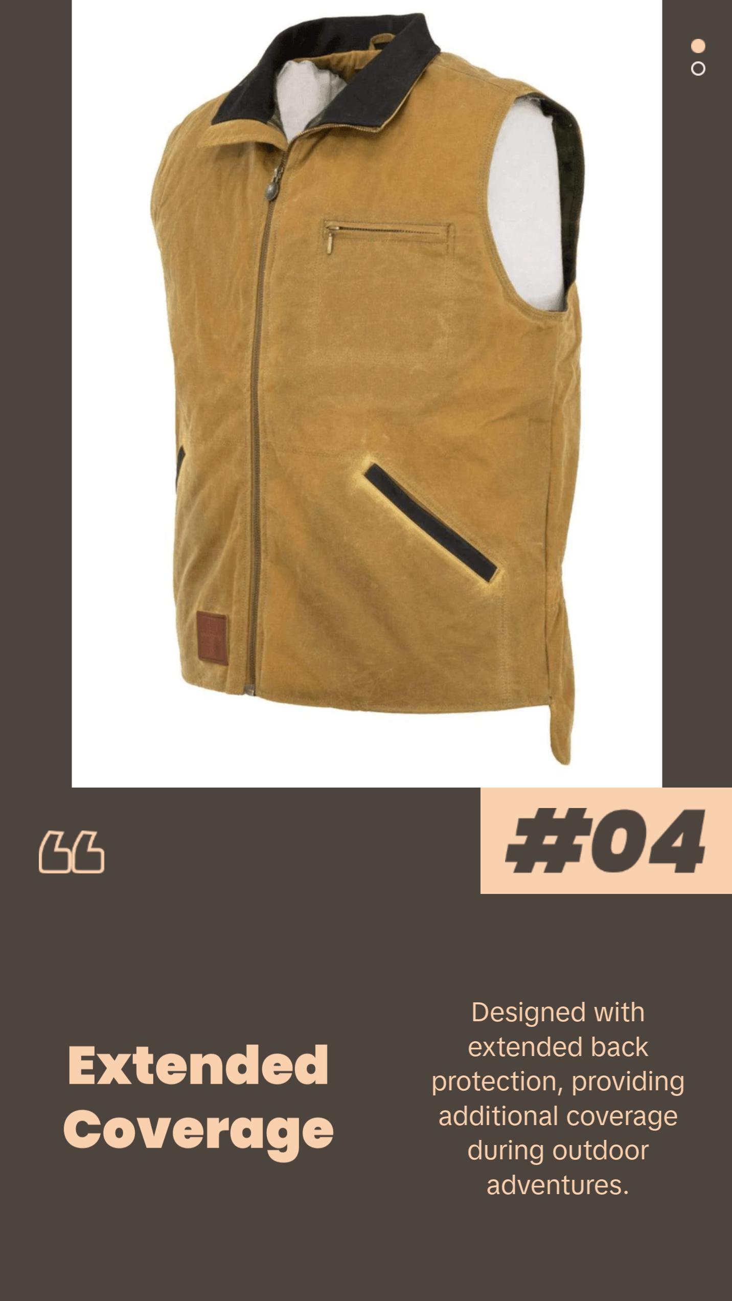 Outback Trading Co Sawbuck Waterproof Bronze Oilskin Vest 2143-FTN