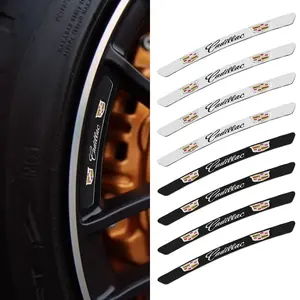Cadillac Wheel Decoration Stickers Set, Stylish Vinyl Rim Trim, Non-Slip, Scratch-Resistant, Waterproof for Cadillac Cts, Escalade, Xt5