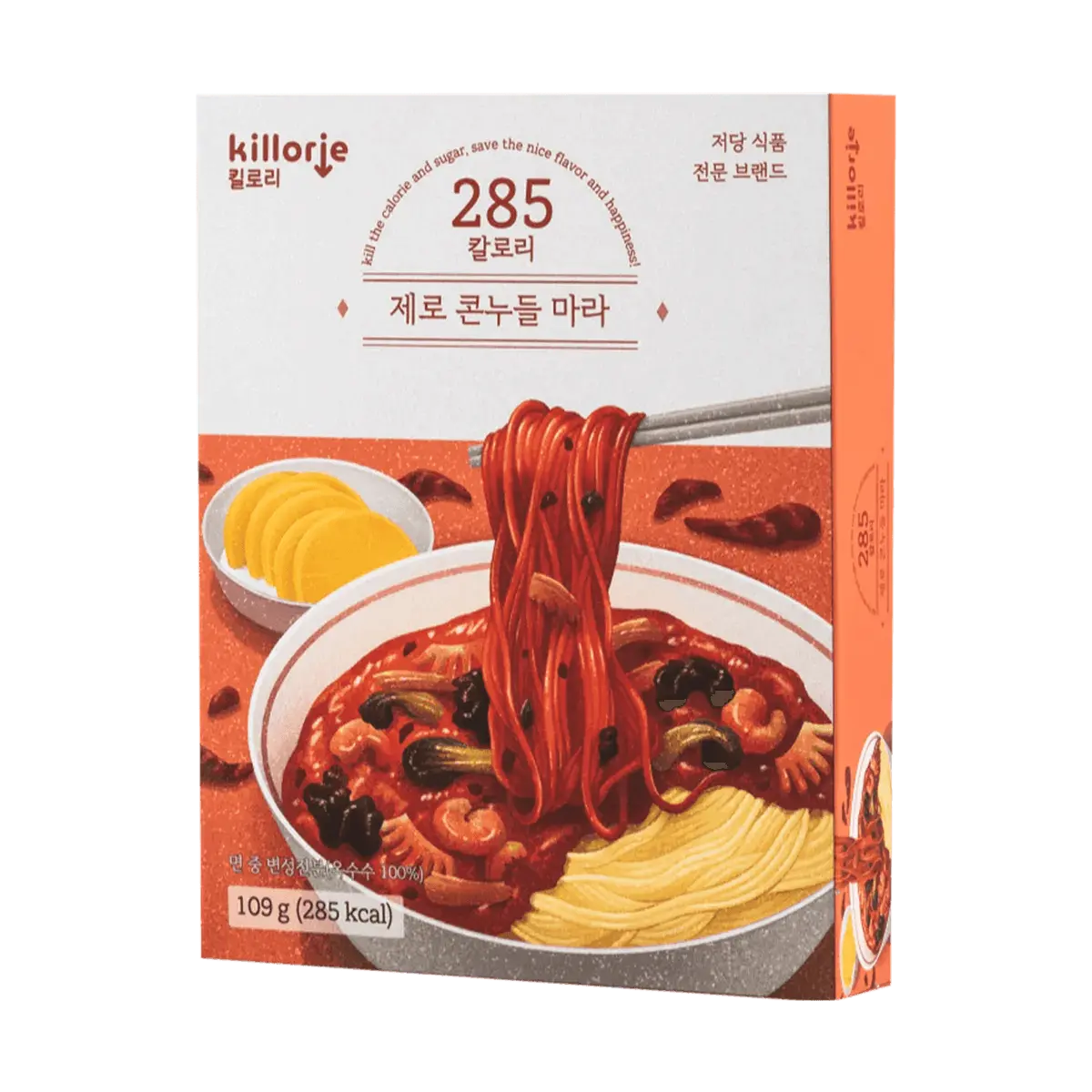 KILLORIE Korean Spicy Corn Noodle Salad 107g - Low Calorie, High Satisfaction, K-Pop Idol Favorite, Olive Young