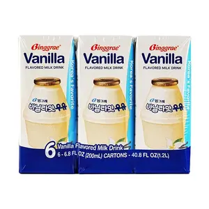 New Flavor Binggrae Korean Vanilla Milk Drink 200ml x 6 Boxes - K-Drama Inspired Breakfast Beverage New Flavor Binggrae Korean Vanilla Milk Drink 200ml x 6 Boxes - K-Drama Inspired Breakfast Beverage