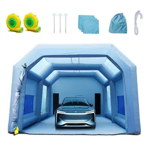 fathersdaygift  VEVOR Inflatable Paint Booth, 33x20x13ft Inflatable Spray Booth, High Powerful 950W+1100W Blowers Spray Booth Tent, Car Paint Tent Air Filter System for Car Parking Tent Workstation Motorcycle Garage