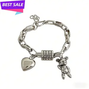 2026 925 Sterling Silver Retro Heart Bracelet - Handmade Vintage Design, Unisex for Women Men, Perfect Birthday Gift