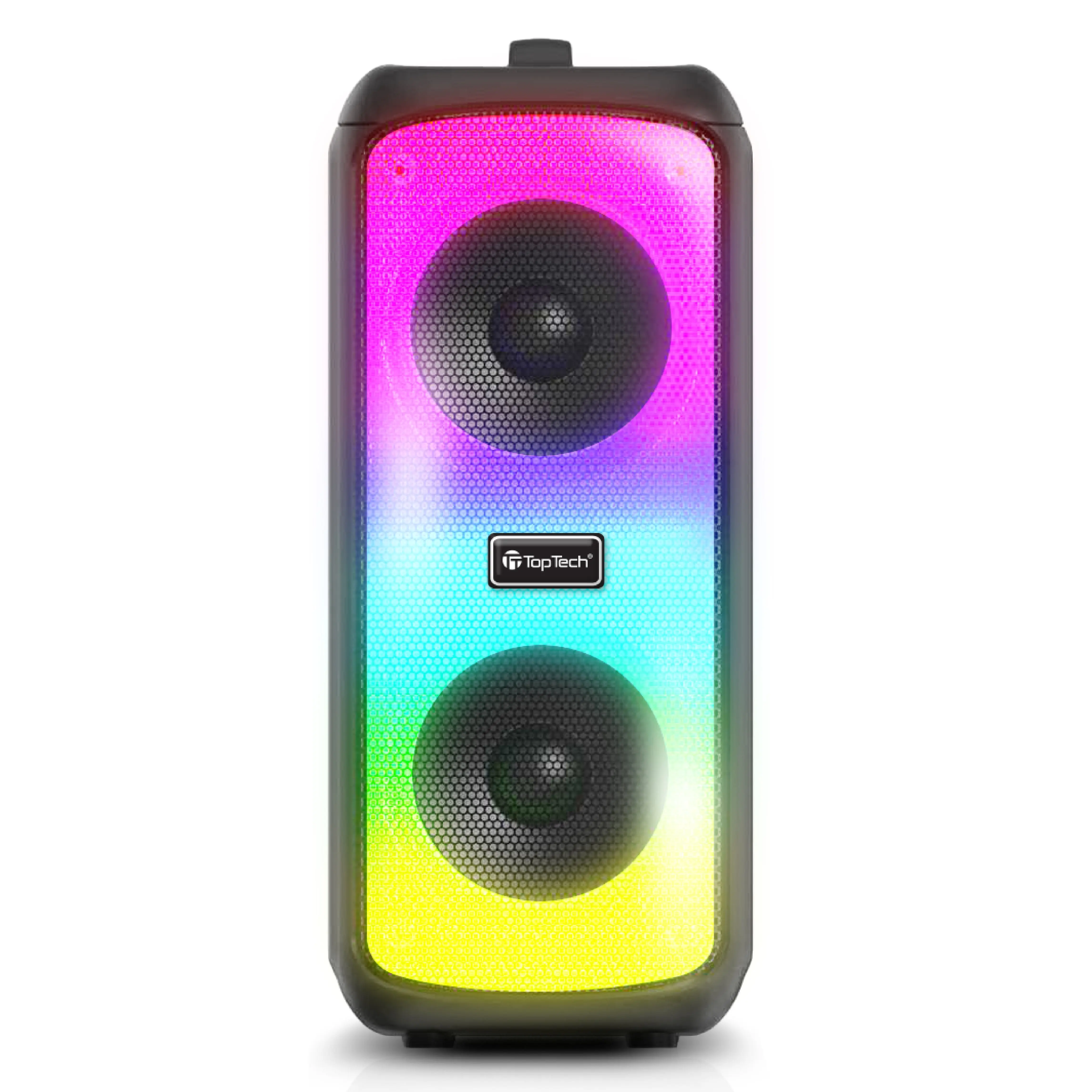 TOPTECH KL-33 Portable Bluetooth Speaker with Dual Woofers, RGB Lights & Karaoke