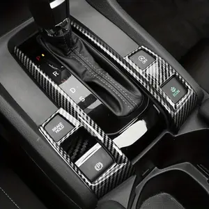 Car Gear Shift Panel Cover Decals, Carbon Fiber Pattern Decorative Stickers for Car Gear Shift Panel, Car Interior Stickers, Car Accessories for Honda Civic Series